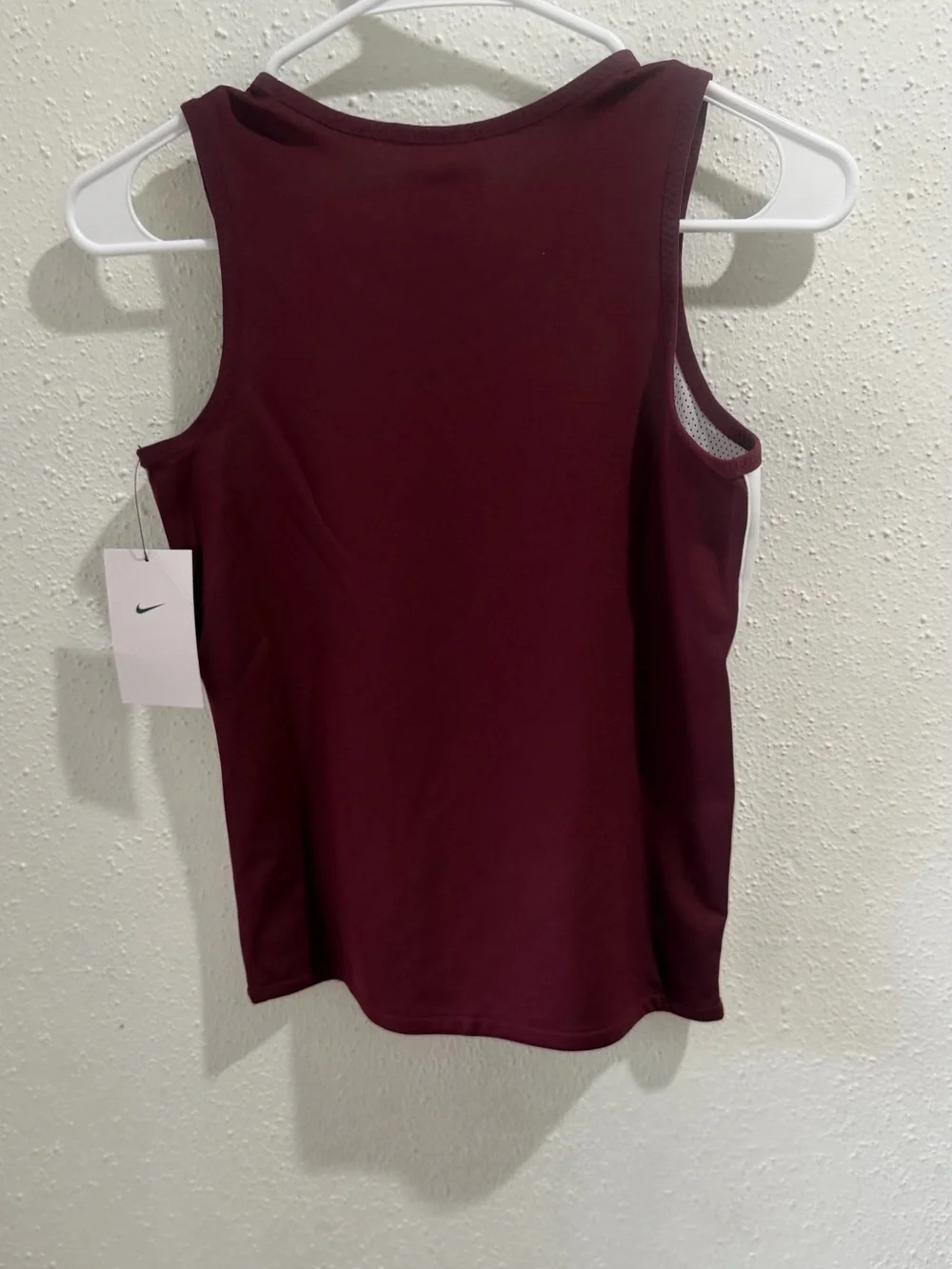 Nike Kids Maroon and White Tank Top